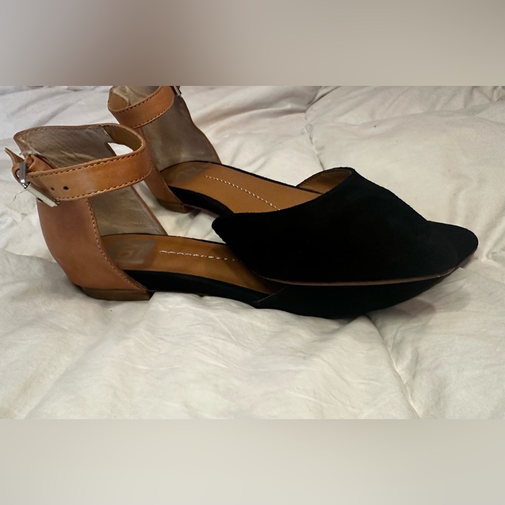 Dulce Vita Leather & Suede Elegant Flats with Strap
